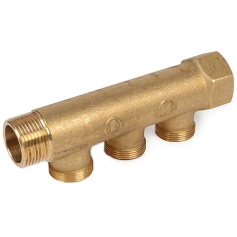 Colector modular Giacomini instalaciones sanitarias M/F 1 pulgada x 16 3 conexiones R580CY043