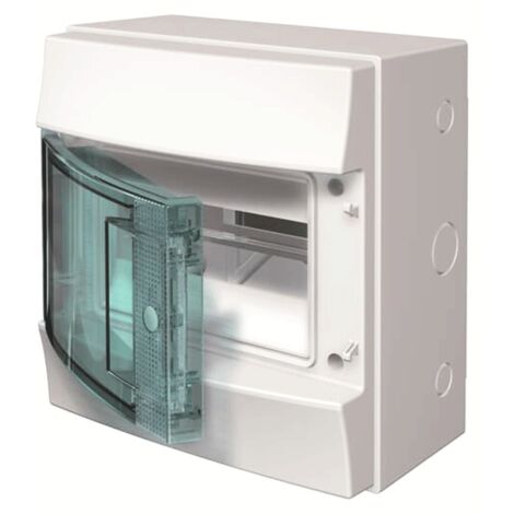 Centralita Abb mural gris 8 módulos con puerta IP65 65P08X12