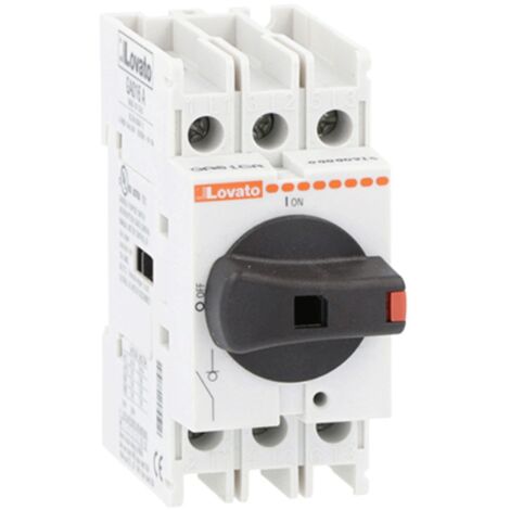 Seccionador tripolar Lovato 16A riel Din GA016A