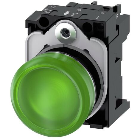 Indicador Siemens luminoso verde LED 24V 22mm 3SU11526AA401AA0 (1/2)