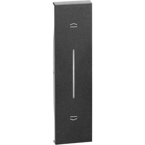 Tapa Bticino Living Now para botón de interbloqueo de persianas negro KG05