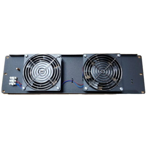 Elemento panel de ventilación con 2 ventiladores para armarios autoportantes IP30 Negro 20292N