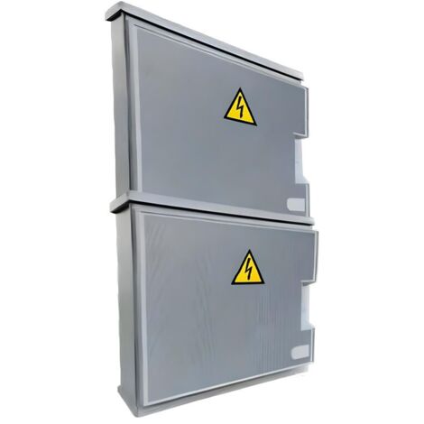 Doble caja apilable ARE/C-SS de fibra de vidrio OEC para contadores IP44 S03743SW