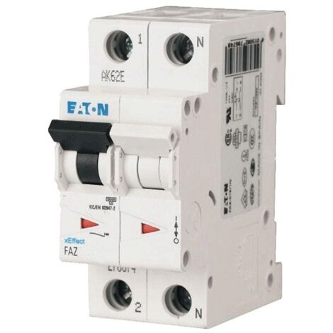 Interruptor de circuito-Eaton FAZ6 25A 1P+N 6 'C' 2 Módulos 239076