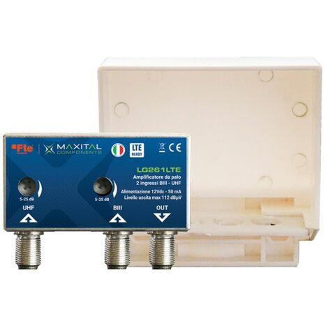 Amplificador de montaje en poste FTE 2 entradas VHF/UHF LTE LG261LTE
