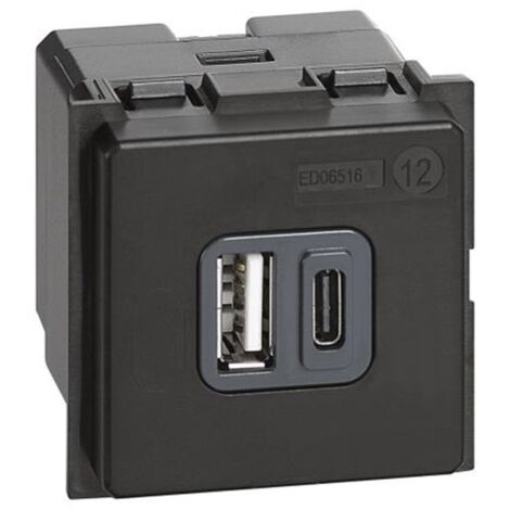 Cargador USB Bticino Living Now tipo A y C 1M K4191AC