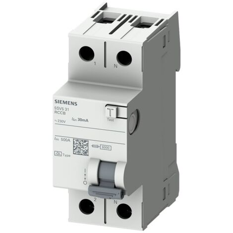 Interruptor automático Siemens 40A 2 polos 30MA 2 módulos 5SV53140