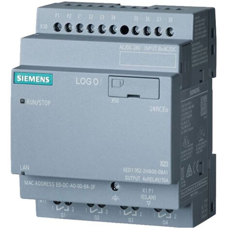 Siemens LOGO 24RCEO 8DI/4DO 400 Bloques 6ED10522HB080BA1