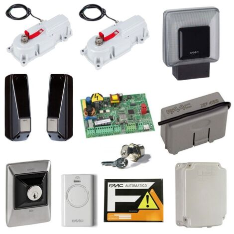 Kit Power Faac 230V Verde motor subterráneo con puerta de 2m sin cajas 106746445 (1/2)