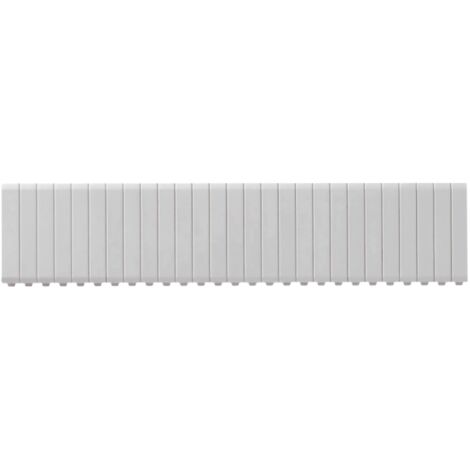 Obturador en banda de 24 módulos con precorte cada medio módulo IP20 5,4x43x1cm color blanco puro