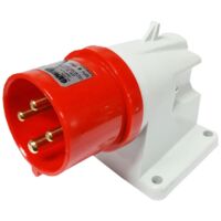 Enchufe de pared fijo Gewiss 3P+E 16A IP44 rojo 380V GW60408