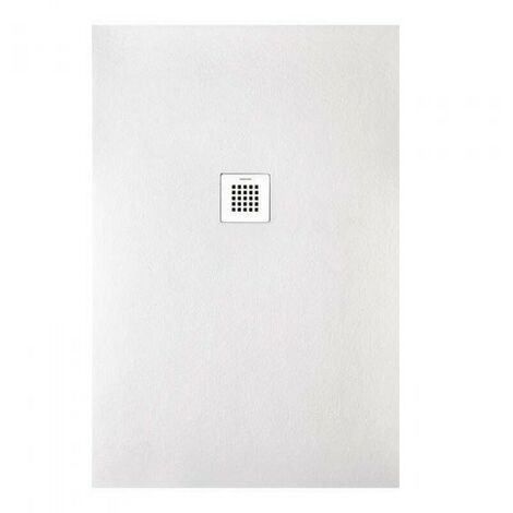 [JAMAIS UTILISÉ] Receveur de Douche Extra Plat 70x100cm SANYCCES Strato Blanc en Résine Minérale - PL90310070B