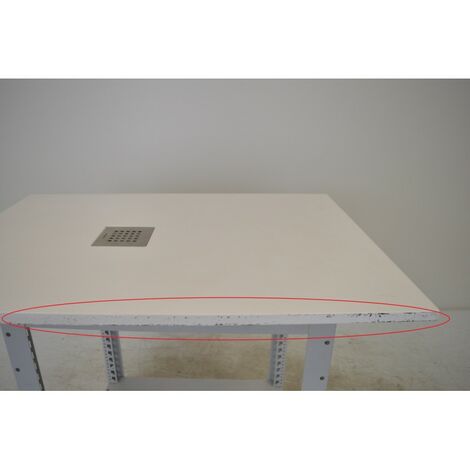 [JAMAIS UTILISÉ] Receveur de Douche Extra Plat 70x100cm SANYCCES Strato Blanc en Résine Minérale - PL90310070B
