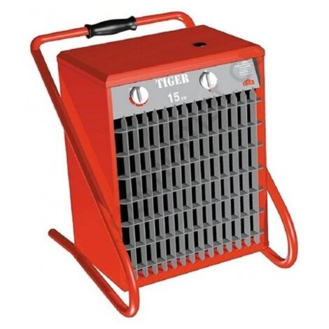 Radiateur Soufflant Aérotherme 15kW FRICO Chauffage Industriel Electrique Mobile Tiger P153 400V Rouge - P153