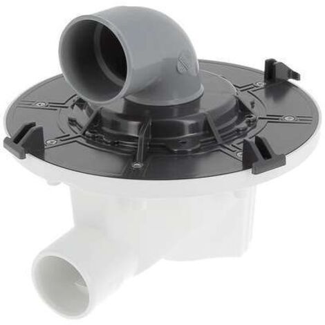 Nicoll – Siphon de sol horizontal ∅50mm avec chape – Étanchéité avec bride – Installation simple par collage – Compatible baignoire/douche PMR
