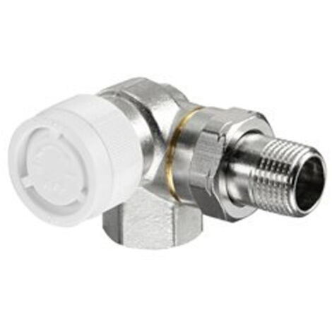 Oventrop – Robinet thermostatique laiton pour radiateur AV9 DN15 d'angle gauche – Raccord M 30 x 1,5 – Préréglage hydraulique visible – 10 bar