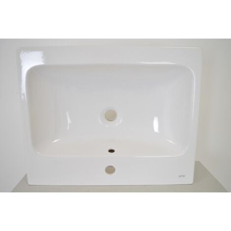 Vasque Lavabo Plan ALLIA Lovely 60 Céramique Blanc 605x485mm - 00145600000