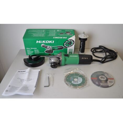 Meuleuse d'Angle Filaire 1200W HIKOKI Ø125mm Avec Disque Diamant + Manche - G13SWYMZ
