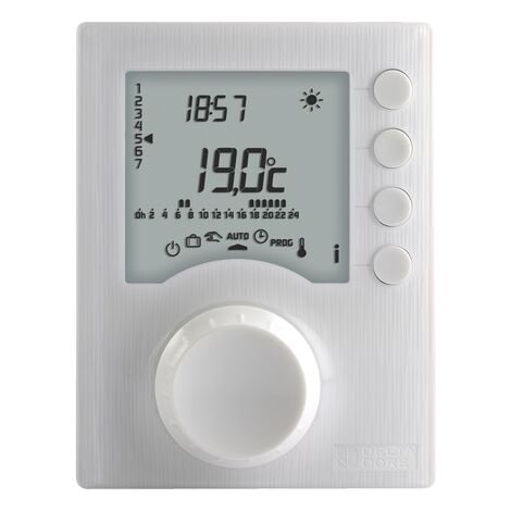Thermostat d'Ambiance Filaire DELTA DORE Tybox 1127 pour Chauffage et Eau Chaude Sanitaire - 6053006
