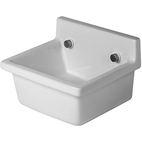 Duravit Starck 3 - Déversoir 48x43 cm, sans trou pour robinetterie, blanc 0313480000