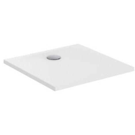 Porcher – Receveur de douche extra-plat carré 80x80cm en céramique – Antidérapant pour sécurité – À poser ou encastrer – Grès fin émaillé - P1021YK