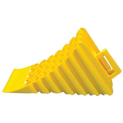 Paire de Cales Roues en Plastique Jaune pour Camion - 7002311 (1/2)