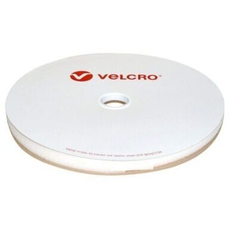 Rouleau de 25M d'Auto-agrippant Adhésif Mâle VELCRO Hook Blanc - HOOK25