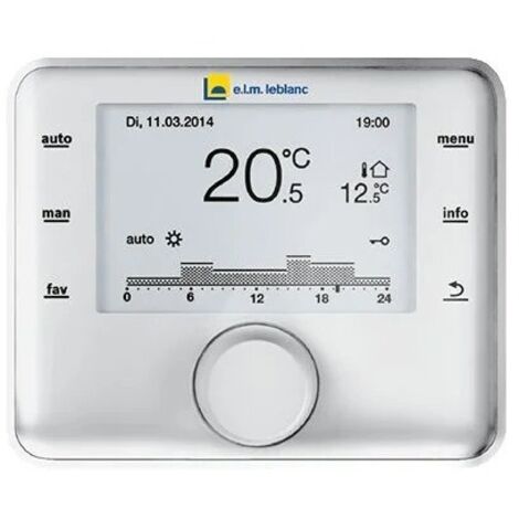 Elm Leblanc – Thermostat régulateur d'ambiance avec programmation hebdomadaire – Régulation précise pour 1 à 4 circuits de chauffage – 7738111074