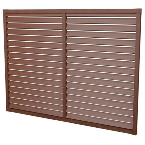 Panneau habillé pour cache climatiseur en bois exotique – Hauteur 835 mm, largeur 1050 mm – Finition naturelle et acoustique – Taille M – Decoclim