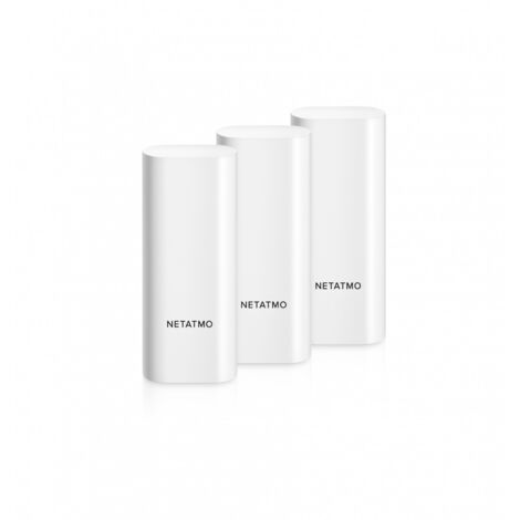 lot de 3 détecteurs d'ouverture intelligents connectés sans fils - netatmo dtg-pro