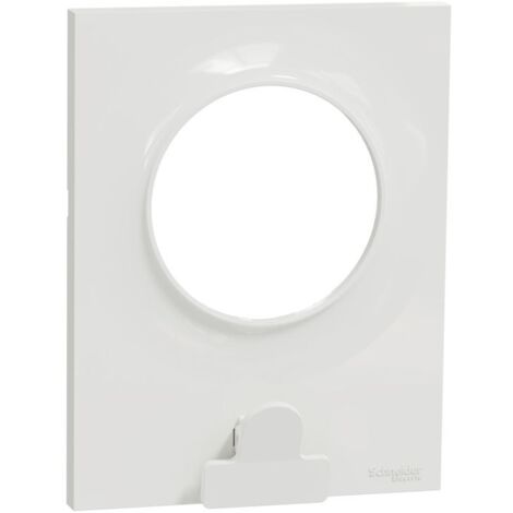 Odace Styl Pratic, plaque Blanc avec pince multi-usage 1 poste (S520742)