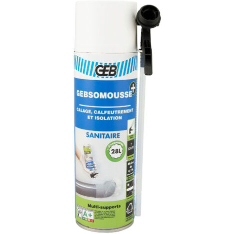 GEB – Mousse polyuréthane expansive 500 ml – Capacité d'expansion 2-3x – Isolation thermique et phonique – Sèche en 10 min (1/6)
