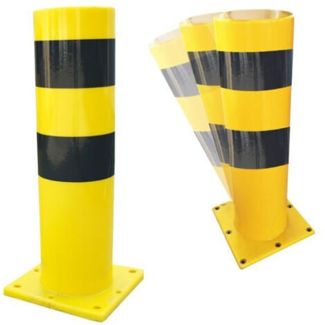 Poteau de Protection pour Parking VISO Hauteur 1000mm ∅160mm Noir et Jaune - TPX160NJ