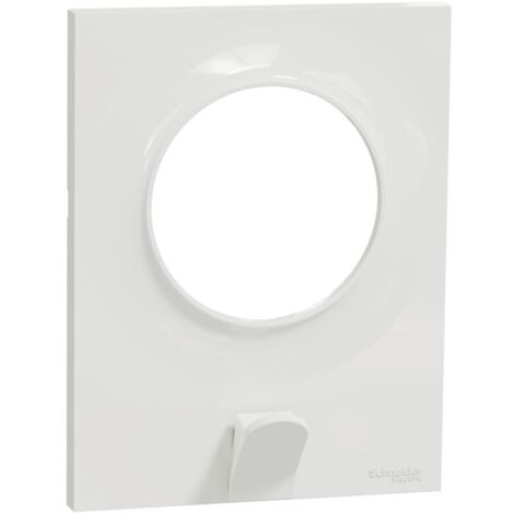 Odace Styl Pratic plaque Blanc avec crochet multi-usage 1 poste SCHNEIDER S520722