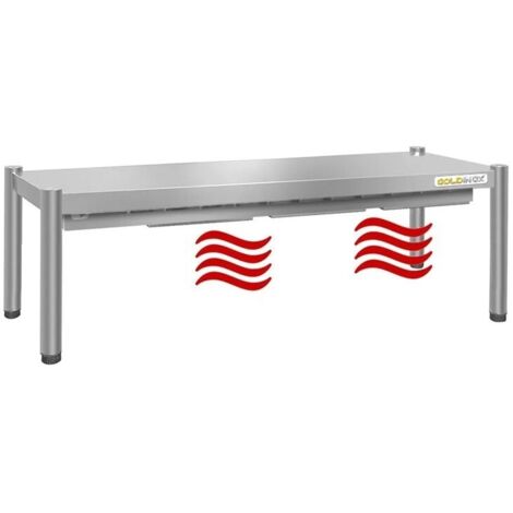 Passe-Plat Inox Chaufant Pont Thermique GOLDINOX Premium Chauffage Infrarouge Résistance Céramique - PP124-P110