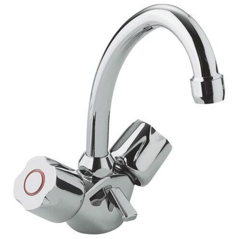 Robinet Mélangeur de Lavabo Bec Haut HAMMEL Senso Classic Chromé - 3801-1