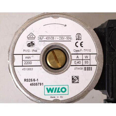 Circulateur Pompe de Circulation WILO RS25/6-1 pour Système de Chauffage - 40000010