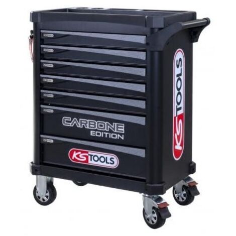 Servante d'Atelier Mobile 7 Tiroirs KS TOOLS Carbone Édition Sans Outils Noir - 82400701