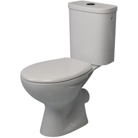 Pack WC au Sol ALTERNA Primeo 4 avec Réservoir Mécanisme Pré-installé, Double Chasse 3/6L, Abattant Inclus - 4024108