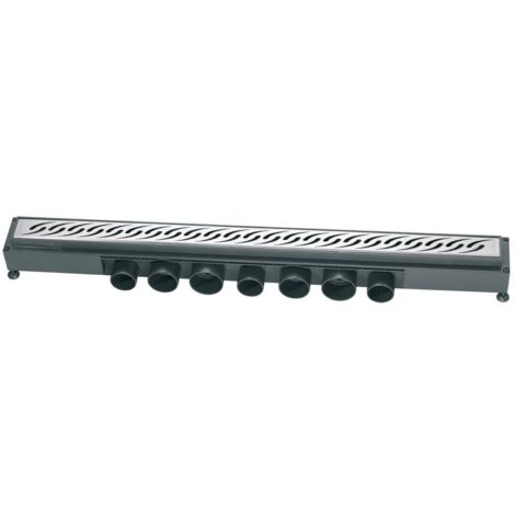 Caniveau de douche à l'italienne 700mm – Inox brossé – Sortie Ø43mm – Débit 84 l/min – Fabriqué en France – Alterna (1/2)