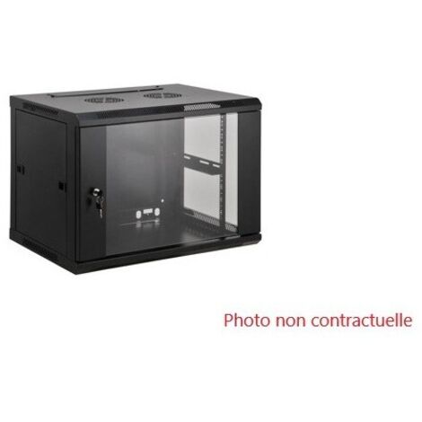 [JAMAIS UTILISE] Coffret Mural Baie de Brassage 8U Acier Galvanisé 600x600 - 66060 (1/5)