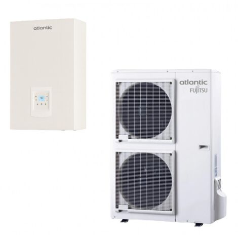 Ensemble de Pompe à Chaleur Air/Eau 16kW ATLANTIC FUJITSU Isilia S 18 Triphasé + Kit Appoint Puissance 6kW - 520250-520418 -NEUF