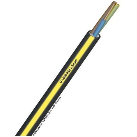 Touret de 100m de Câble Rigide SERMES U-1000 R2V 2x2.5mm² - 12113265