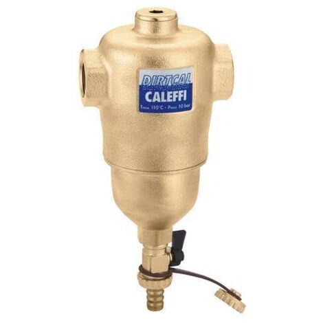 Caleffi – Séparateur de saletés 1' – Raccords filetés femelles – Robinet de vidage – Capacité de séparation jusqu'à 5 μm – Pression max 10 bars
