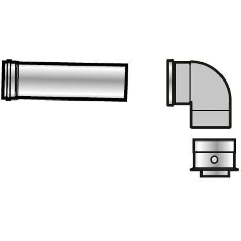De Dietrich – Kit de raccordement 3CEP Ø80/125mm pour chaudière gaz à condensation – Raccordement ventouse – Installation professionnelle