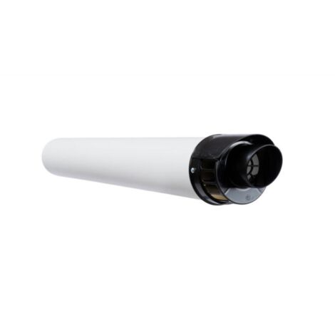 [JAMAIS UTILISE] Kit Rallonge Ventouse Horizontale THERMOR 1m Terminal 80/125 Blanc - 100034106110 (1/4)