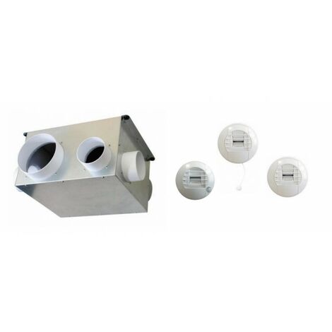 Kit VMC Simple Flux Hygroréglable AUTOGYRE Hygroboréas Compact BC 3 Bouches et 4 Piquages - P-105531