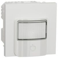 Schneider – Détecteur de mouvement avec poussoir 230V 10A – Angle de détection 160° – Portée 8m – Installation intérieure – Blanc brillant