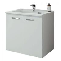 Meuble Sous-Vasque NEOVA Milano 2 Portes 80cm Blanc Brillant - A2355731