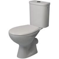 Pack WC au sol avec réservoir pré-installé – Double chasse 3/6L – Céramique blanche – Abattant inclus – Dimensions 360x779x630mm – Alterna
